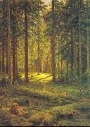 Ivan Shishkin Coniferous Forest, Sunny Day France oil painting artist